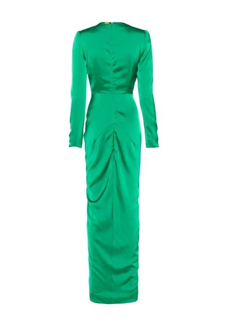 Abito da sera drappeggiato in verde smeraldo Rhea Costa - donna RHEA COSTA | 24099DEMRLD